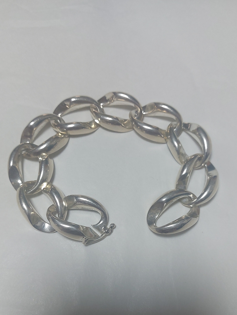 VINTAGE Classic Silver 925 Link Bracelet. Made in Poland